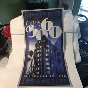 Club 30/60 Event Poster Sunset Blvd LA 1998